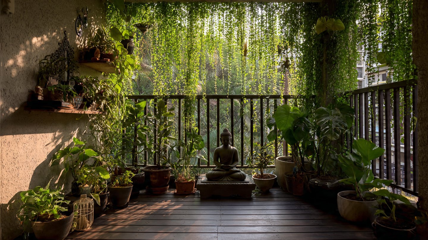 How Can You Transform Your Railing into a Peaceful Yoga Space with Plants?