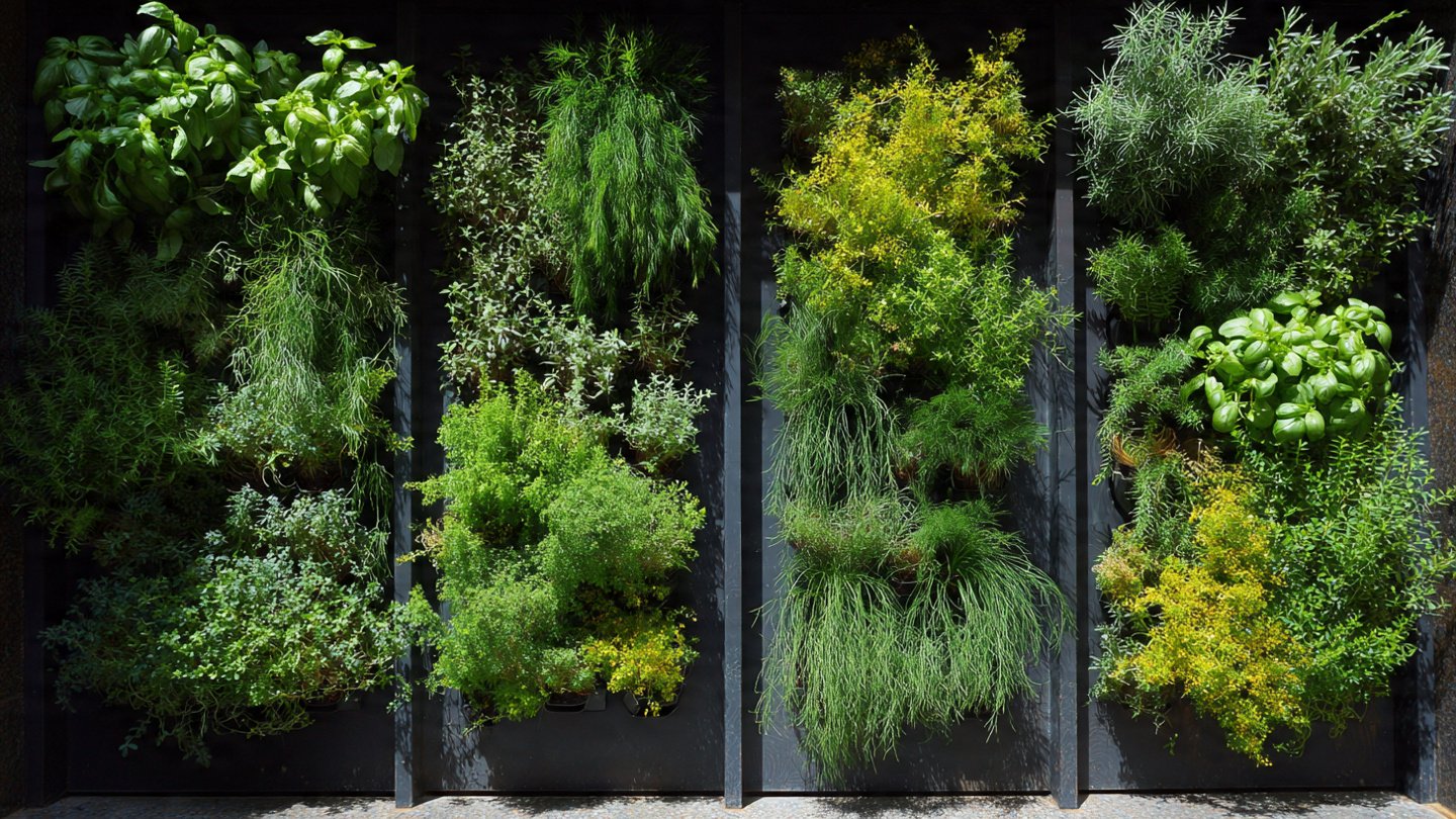 How Can You Create a Vertical Herb Garden on Your Sunny Kitchen Door?