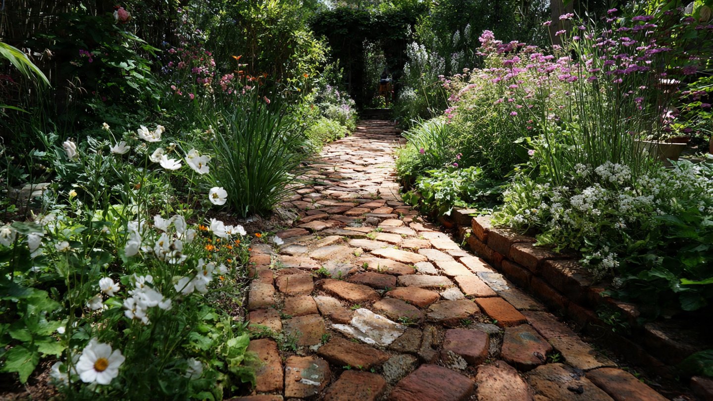 How to Make a Garden Path Using Old Bricks