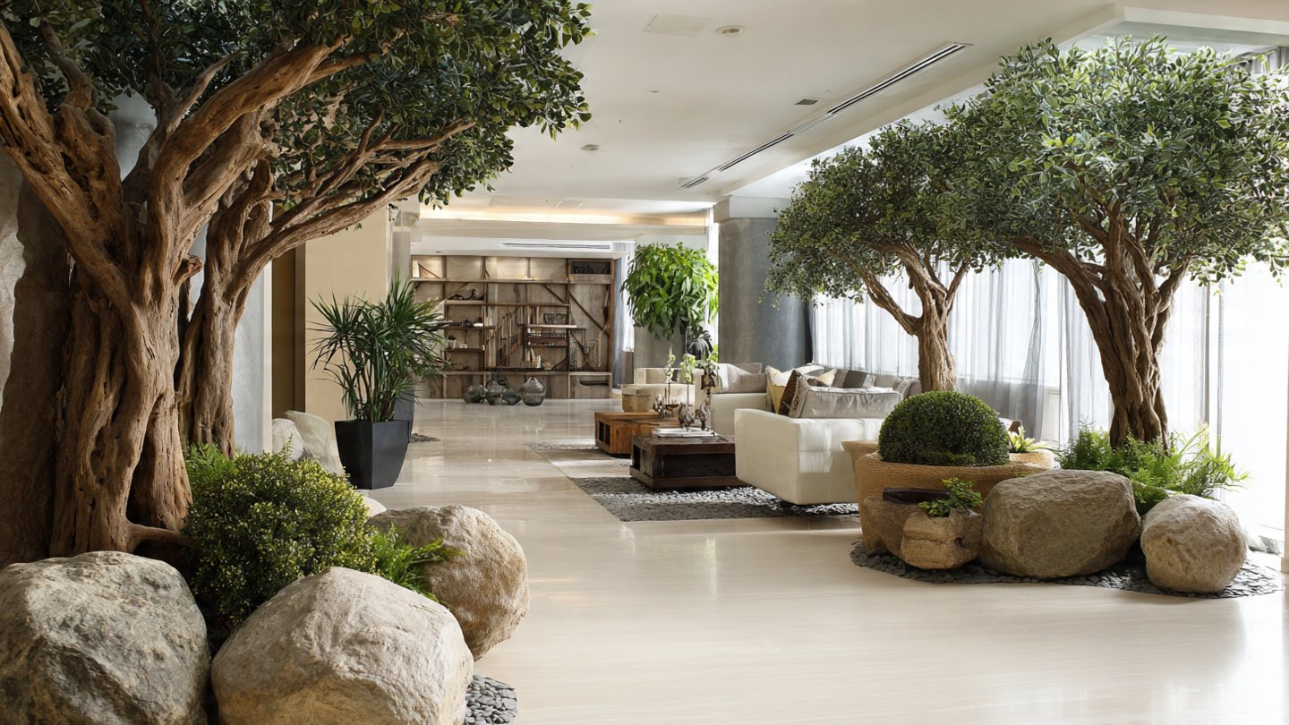 How Can Indoor Trees Help Define Different Living Zones?